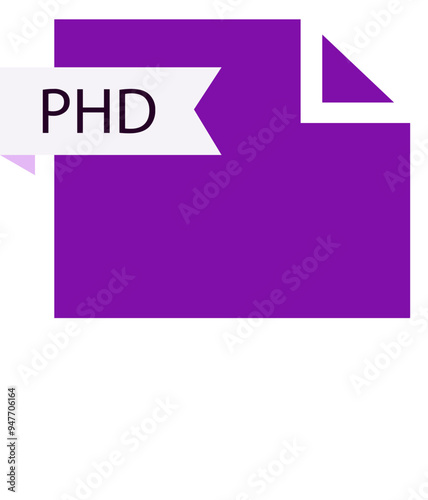 PHD File format icon roe color fill