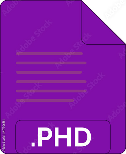 PHD File icon minimal fill
