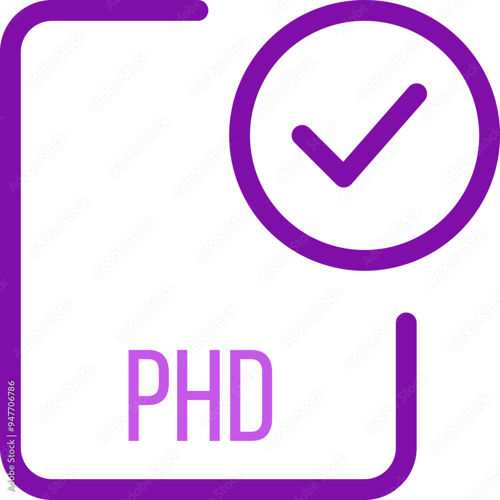 PHD File icon with checked mark PHD File icon with checked mark