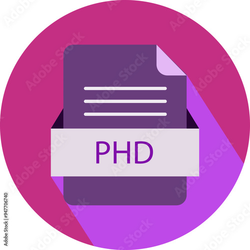 PHD File icon with black shadow