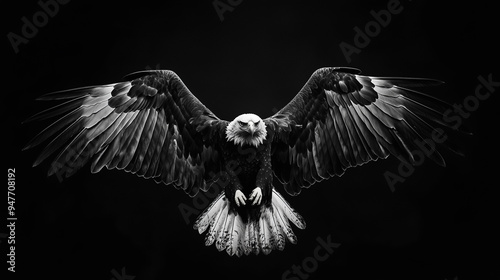 black and white eagle photography photo