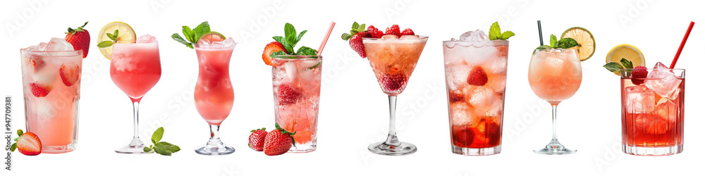 summer drink png cut out element set summer drink png cut out element set