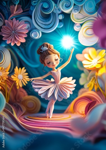 Wallpaper Mural Enchanting Claymation Ballet Performance with Whimsical Anime Touch Torontodigital.ca