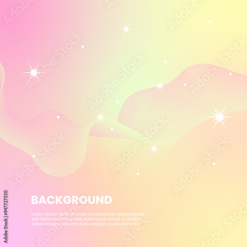 Hand Draw Background Aesthetic Simple With Sparkle Gradient