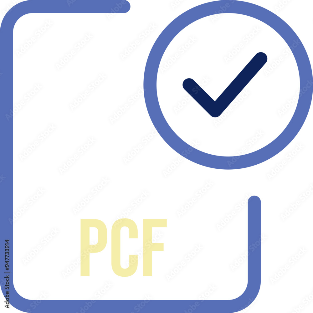 PCF File icon with checked mark PCF File icon with checked mark