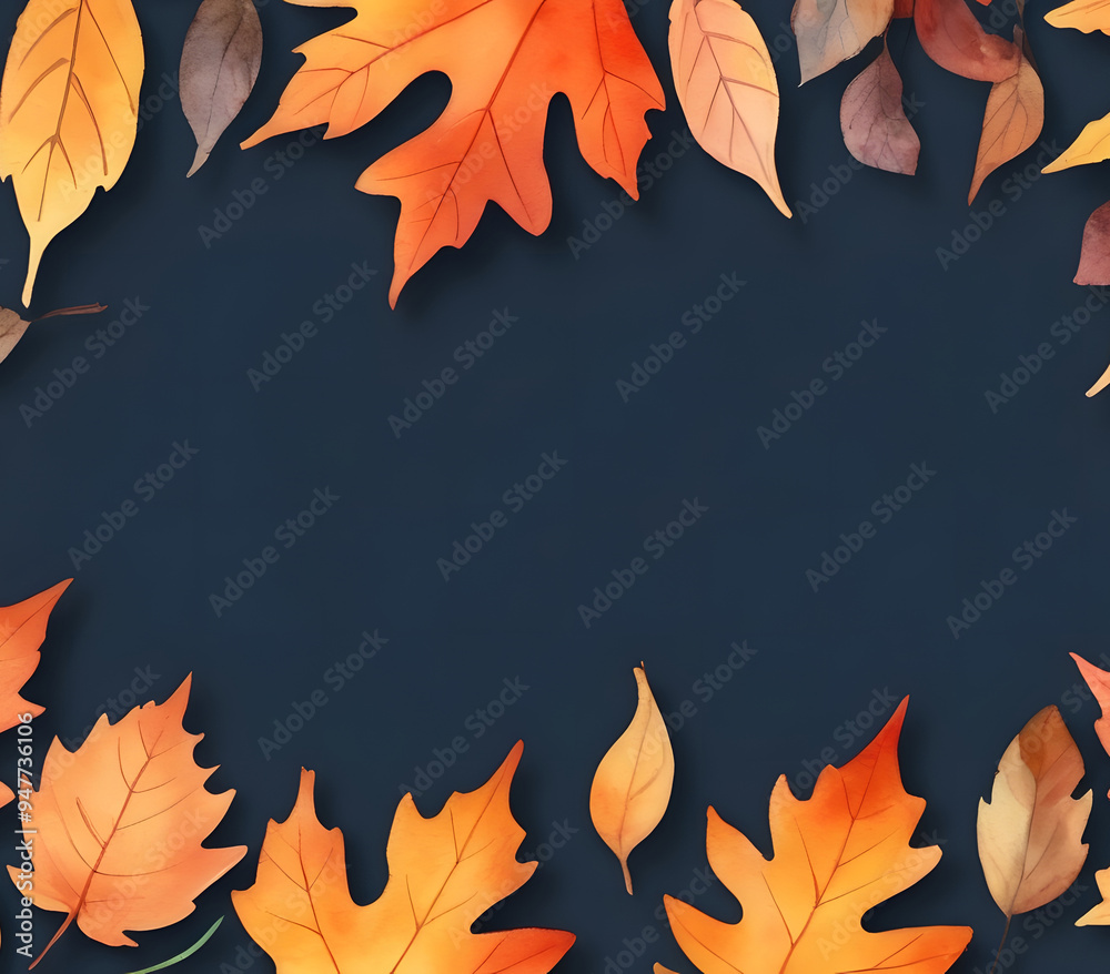 autumn leaves, Fallen leaves, illustration, background, Generative AI autumn leaves, Fallen leaves, illustration, background, Generative AI