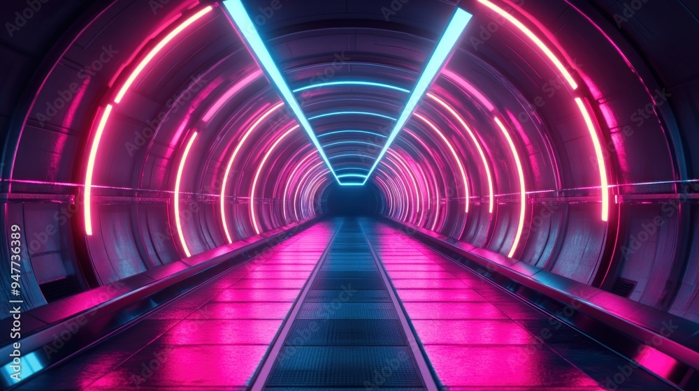 Futuristic Neon Tunnel Futuristic Neon Tunnel