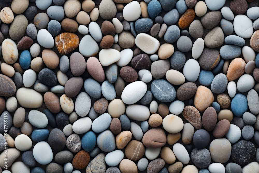 Processed collage of beach shore pebbles surface texture. Background for banner, backdrop Processed collage of beach shore pebbles surface texture. Background for banner, backdrop