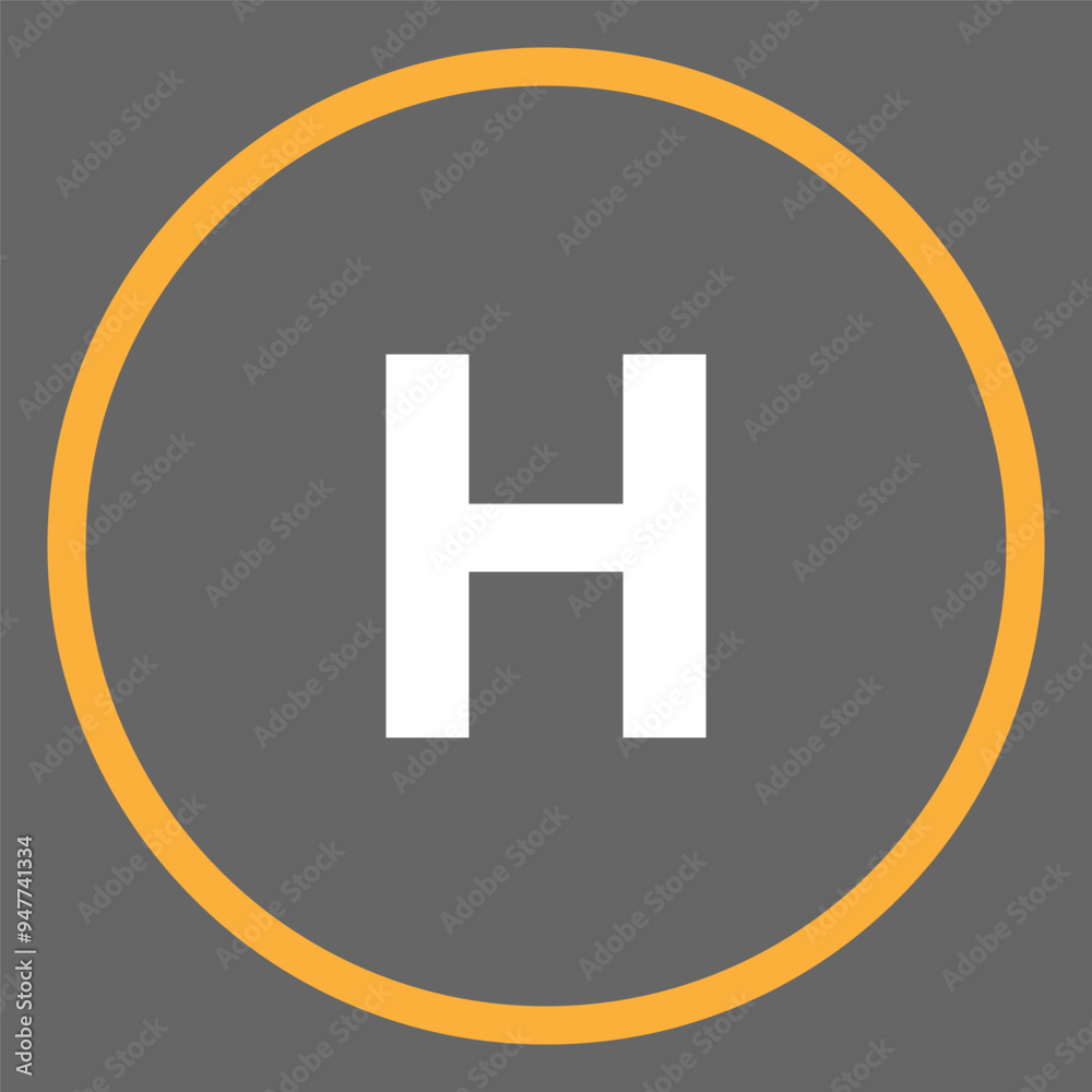 Helipad for Helicopter. Vector Illustration. Helipad for Helicopter. Vector Illustration.