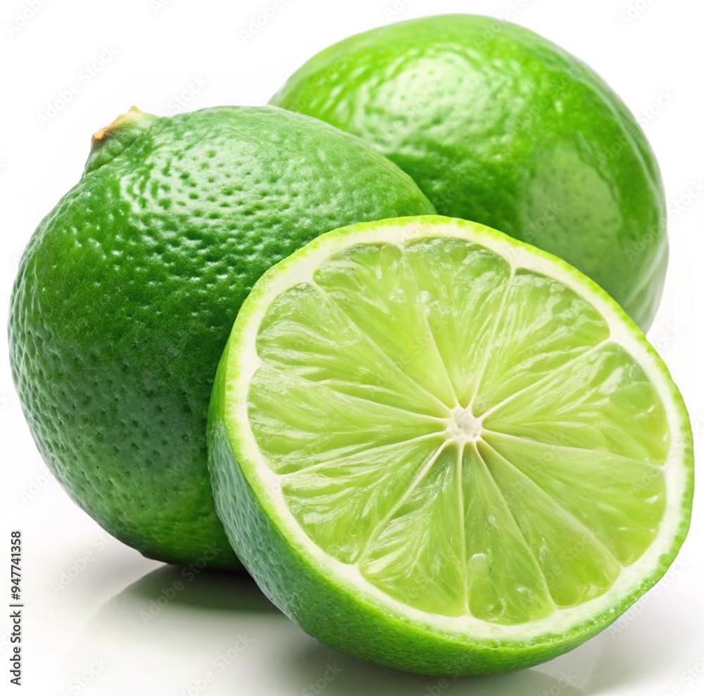 lime on white background lime on white background