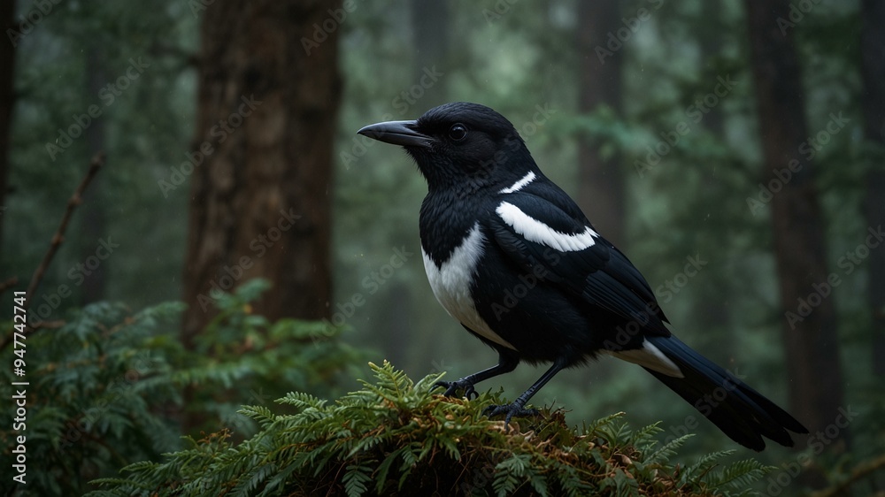 Fototapeta premium Bird, Black-billed Magpie 