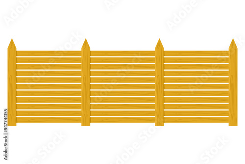 modern wooden fence