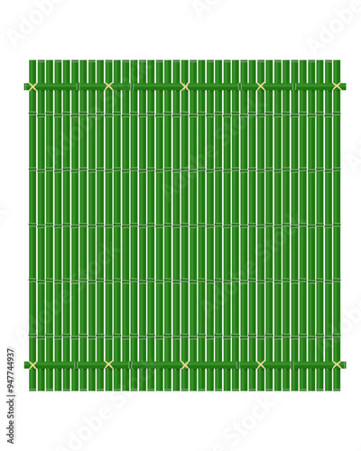 green bamboo fence. traditional asian gate