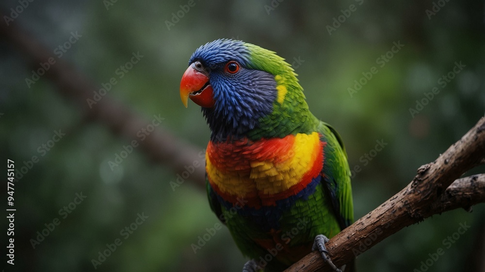 Bird, The Rainbow Lorikeet in their habitat Bird, The Rainbow Lorikeet in their habitat