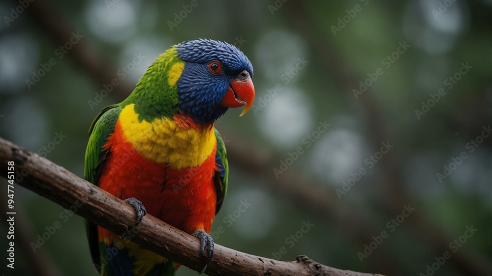 Bird, The Rainbow Lorikeet in their habitat Bird, The Rainbow Lorikeet in their habitat