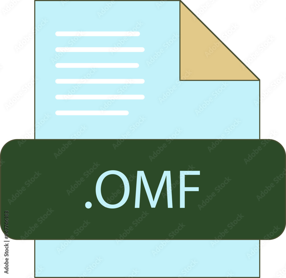 OMF File extension icon fill and bebes writting