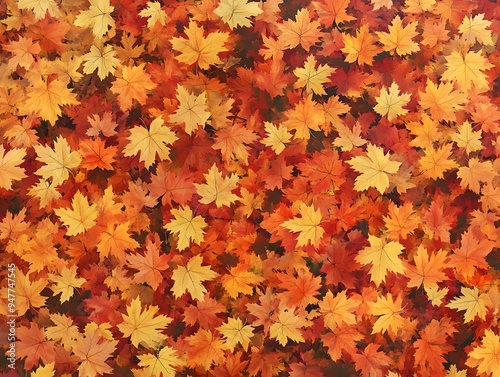 autumn leaves, Fallen leaves, illustration, background, Generative AI