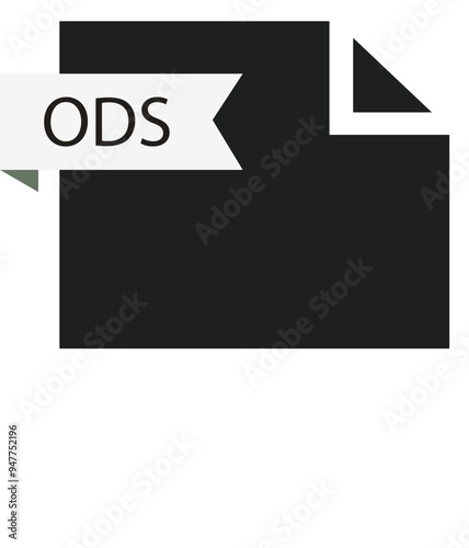 ODS File format icon roe color fill