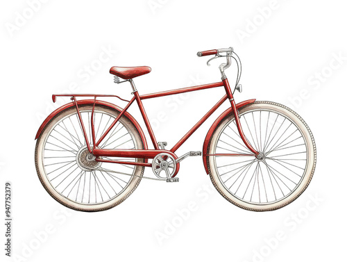 Vintage Bicycle Illustration with Abstract Background