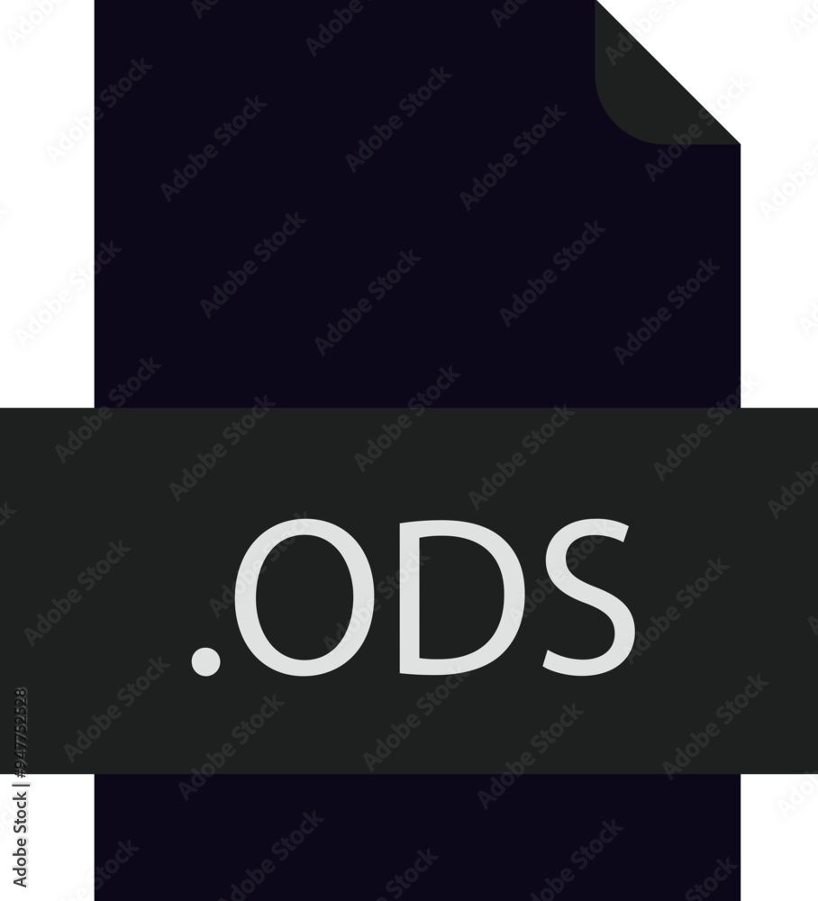 ODS File icon fill crisp corners with doted lines ODS File icon fill crisp corners with doted lines