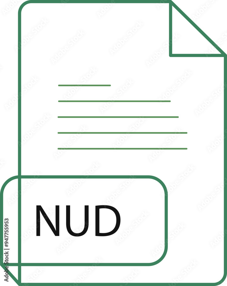 NUD File extension icobn crisp corners thick outline NUD File extension icobn crisp corners thick outline