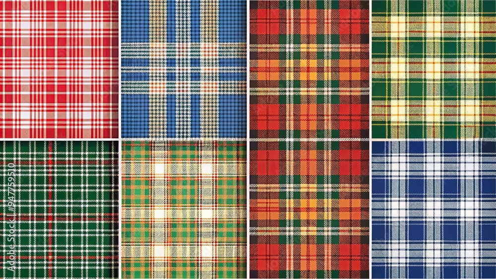 Traditional plaid designs with a range of color combinations, from subtle to bold Traditional plaid designs with a range of color combinations, from subtle to bold