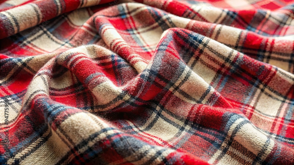 Close-up of soft and cozy flannel fabric texture Close-up of soft and cozy flannel fabric texture