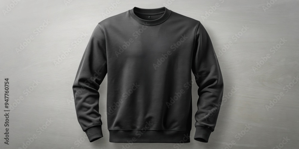 Blank black crew neck sweatshirt mockup for showcasing long sleeve design, mockup, blank, black, crew neck, sweatshirt Blank black crew neck sweatshirt mockup for showcasing long sleeve design, mockup, blank, black, crew neck, sweatshirt