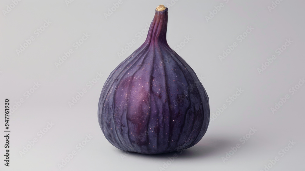 Fototapeta premium A whole fig isolated on a white background