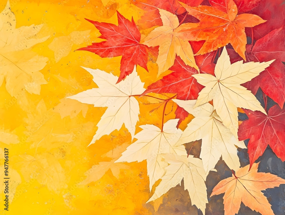 autumn leaves, Fallen leaves, illustration, background, Generative AI autumn leaves, Fallen leaves, illustration, background, Generative AI