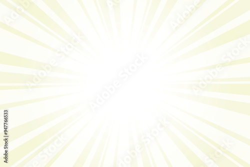 Abstract yellow sun rays background. Beige yellow sunburst background with glowing light rays. Bright rays background for summer themes, energy concepts and vibrant designs.