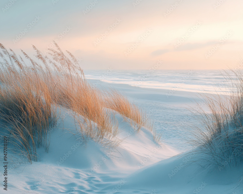 Serene Dawn Beachscape Tranquil Seascape with Gentle Breeze and Soft Light Inviting Peaceful Escape into the Freedom of Nature, Perfect for Relaxation and Meditation Serene Dawn Beachscape Tranquil Seascape with Gentle Breeze and Soft Light Inviting Peaceful Escape into the Freedom of Nature, Perfect for Relaxation and Meditation
