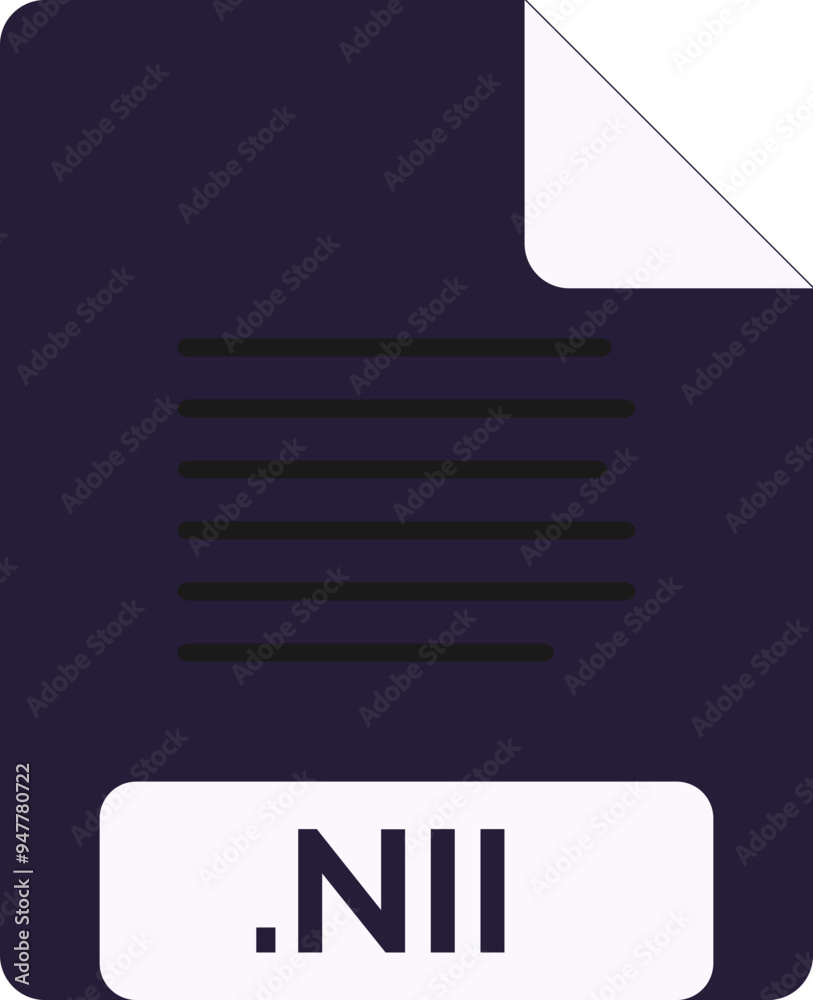 NII File icon little lines outline NII File icon little lines outline