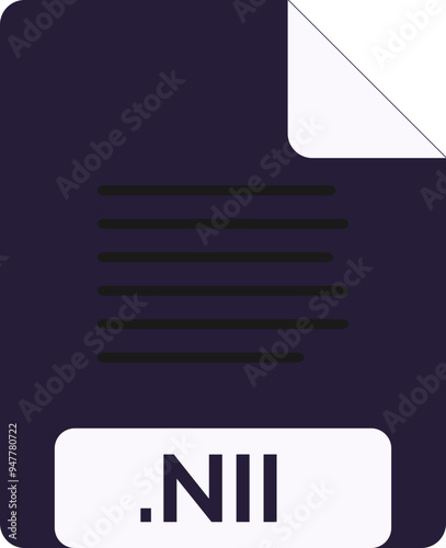 NII File icon little lines outline photo