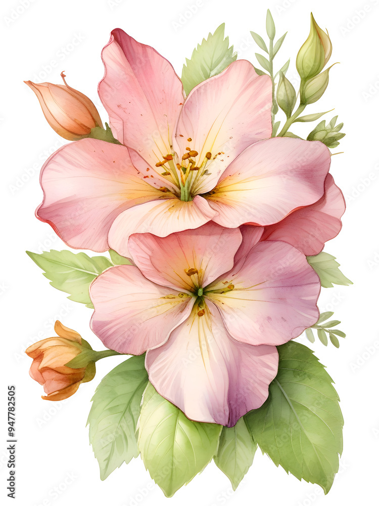 Gillyflower Watercolor Flower Plant Nature Art Gillyflower Watercolor Flower Plant Nature Art
