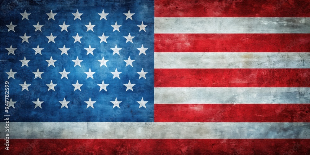 American flag background with red and white stripes and stars on a blue field American flag background with red and white stripes and stars on a blue field