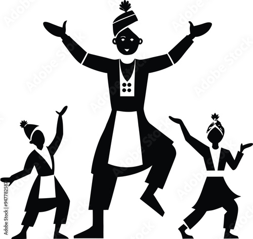 Sufi Dancer Versatile Black Silhouette Vector Series