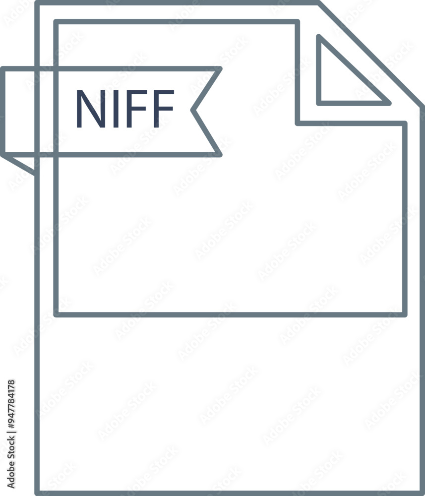NIFF File format icon and black shadow circular NIFF File format icon and black shadow circular