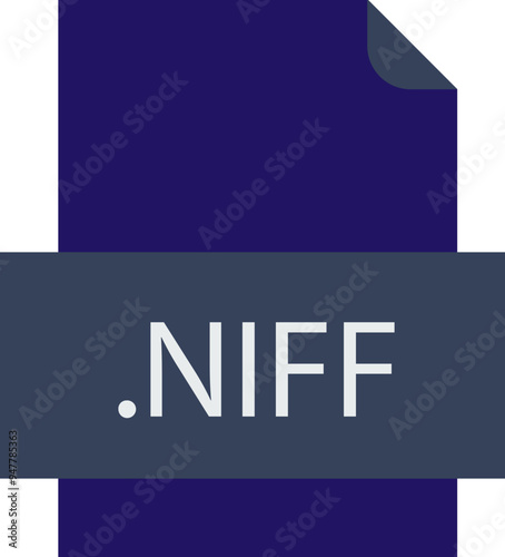 NIFF File icon fill crisp corners with doted lines