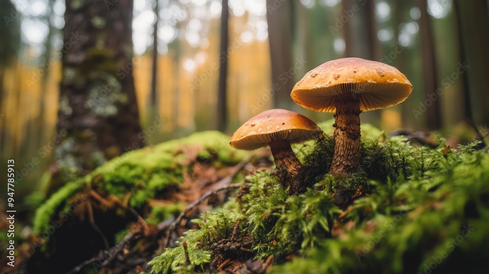 Mushrooms in the Autumn Forest Mushrooms in the Autumn Forest