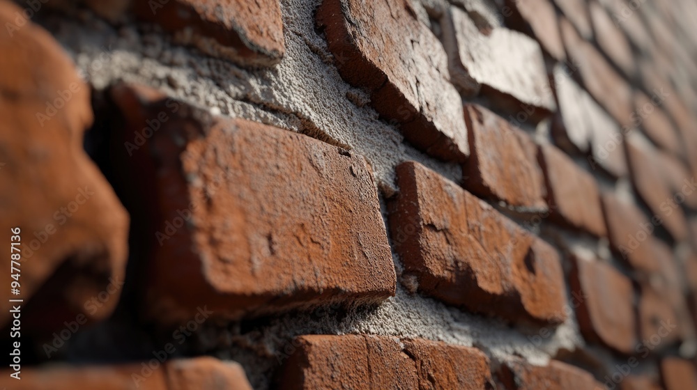 Weathered brick texture with mortar cracks for old 3D buildings Weathered brick texture with mortar cracks for old 3D buildings