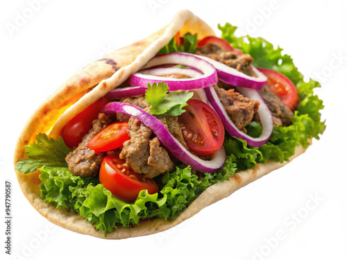 Delicious Gyros - Great for Culinary and Mediterranean Food Designs