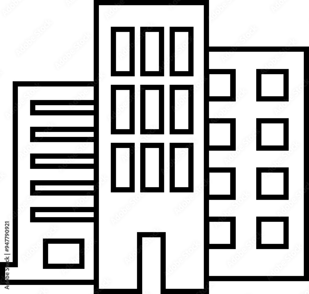 Building Line icon. City, Real estate, Architecture building vector. City skyscraper, downtown. Apartment silhouette illustration isolated on transparent background. Modern and elegant style design. Building Line icon. City, Real estate, Architecture building vector. City skyscraper, downtown. Apartment silhouette illustration isolated on transparent background. Modern and elegant style design.
