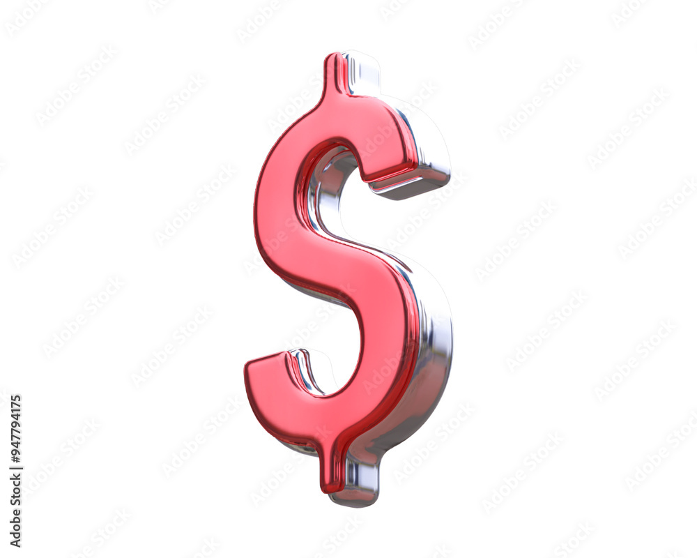 3d with metallic dollar sign 3d with metallic dollar sign