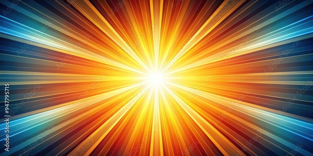 Obraz premium Dynamic sunray effect background with contrasting colored alternating rays radiating outward, Sunrays, background, dynamic