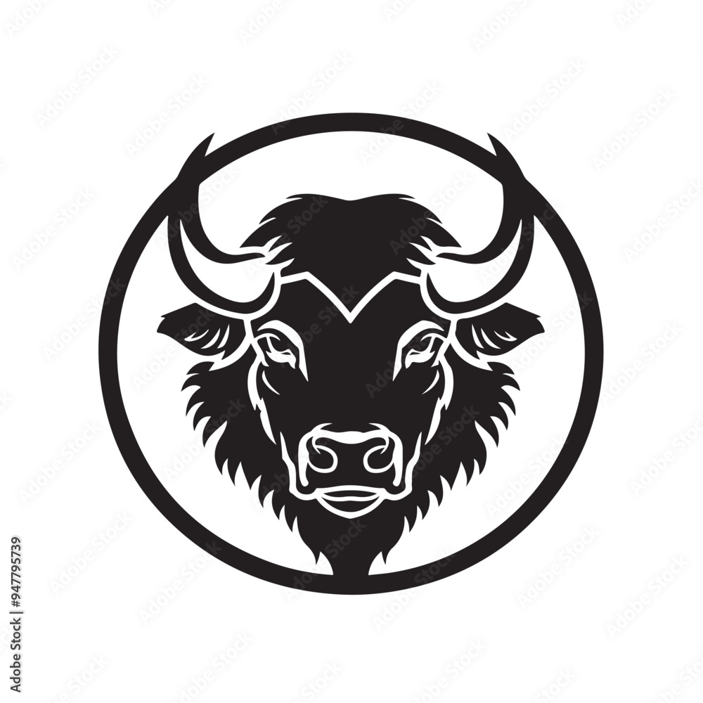 Buffalo Head on circle design Logo Vector Art, Icons, and Graphics Buffalo Head on circle design Logo Vector Art, Icons, and Graphics