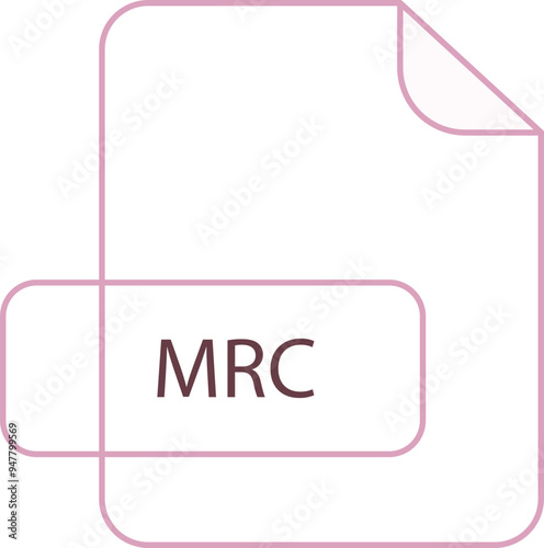 MRC File extension icon RAW thicker outline photo