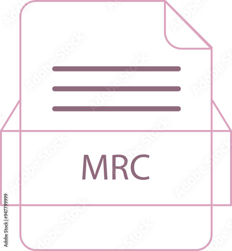 MRC File icon black outline photo