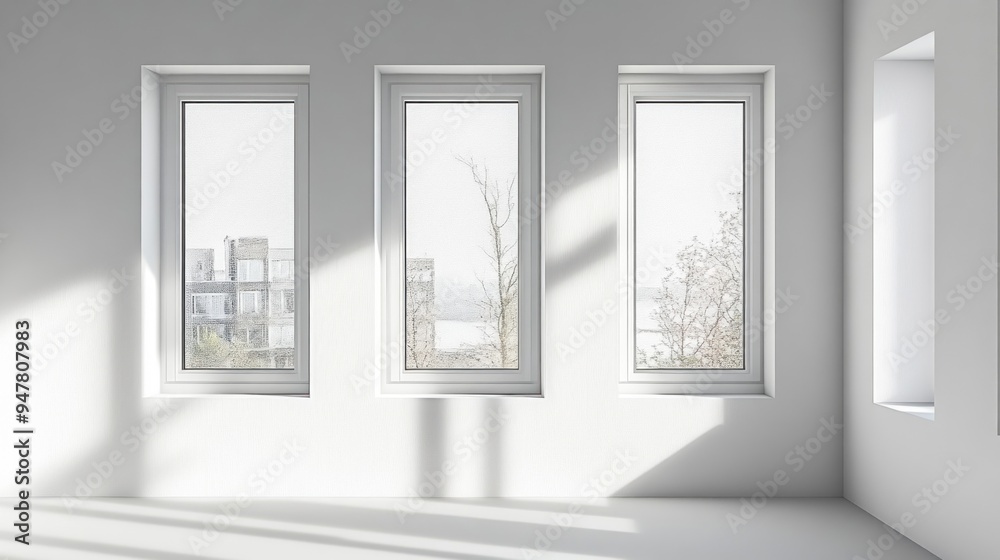 Fototapeta premium Three Windows with a View