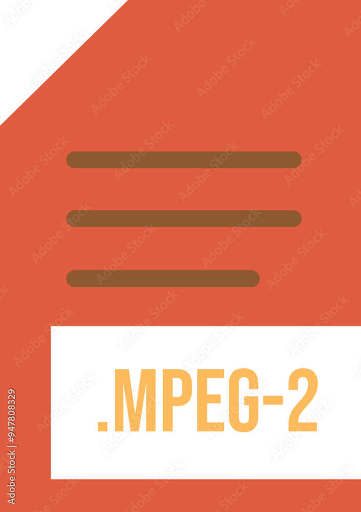 MPEG-2 File extension icon minimal colro fill MPEG-2 File extension icon minimal colro fill